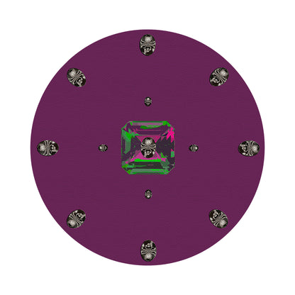 Asscher Purple Rain 16&quot; Round Pebble Placemats, Set of 4 - nicolettemayer.com
