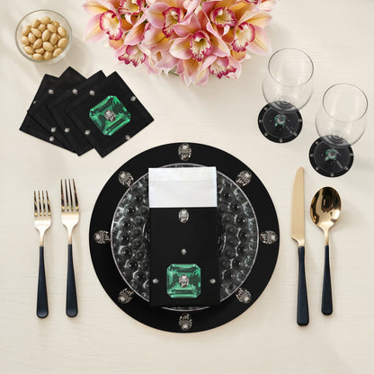 Sets de table ronds Asscher 16&quot; en galets