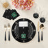 Asscher Black 16" Round Pebble Placemats, Set of 4 - nicolettemayer.com
