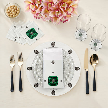 Sets de table ronds Asscher 16&quot; en galets