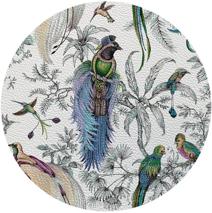 Audubon Exotica Vegan Leather Round Pebble Placemat