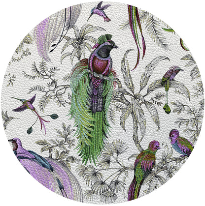 Audubon Exotica Vegan Leather Round Pebble Placemat