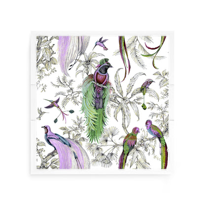 Audubon Exotica Lilac Green Multi Acrylic Decorative Tray, 12 x 12 in. by Nicolette Mayer 
