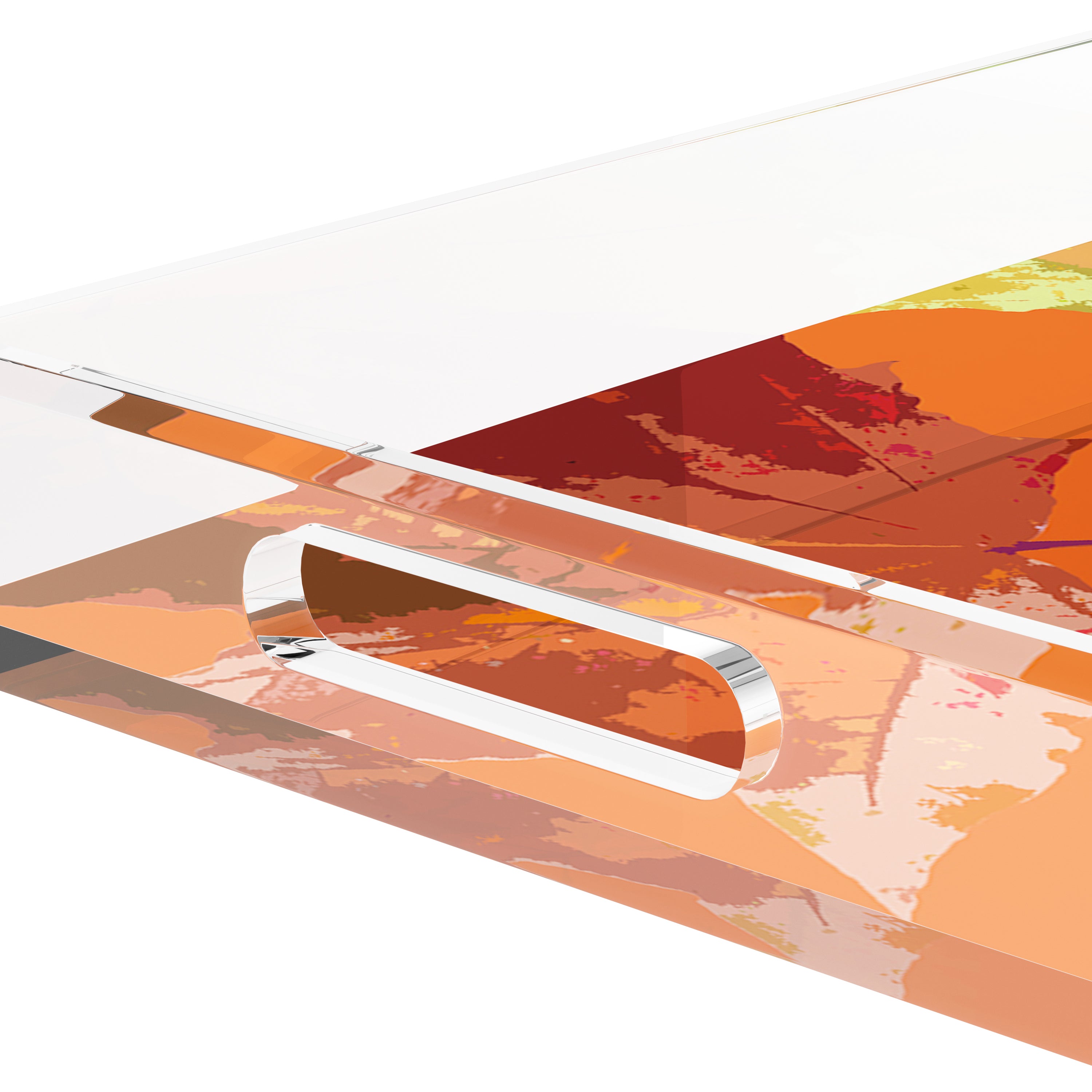 Autumn Leaves Orange 17X10.5 Acrylic Tray - nicolettemayer.com
