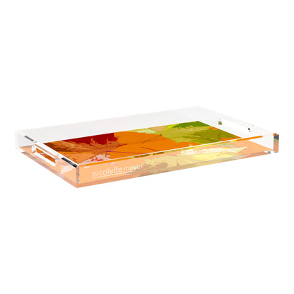 Autumn Leaves Orange 22.5X14.5 Acrylic Tray - nicolettemayer.com
