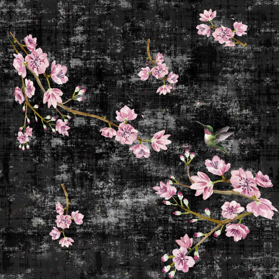Blossom Fantasia Black Pink – 36x36" Modern Acrylic Wall Art - nicolettemayer.com