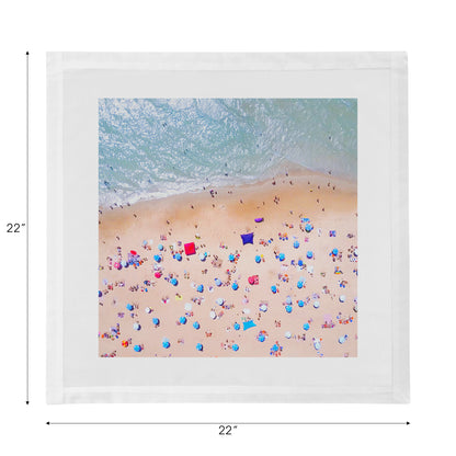 Beach Aerial Scene 22" Cotton Sateen Dinner Napkins- nicolettemayer.com
