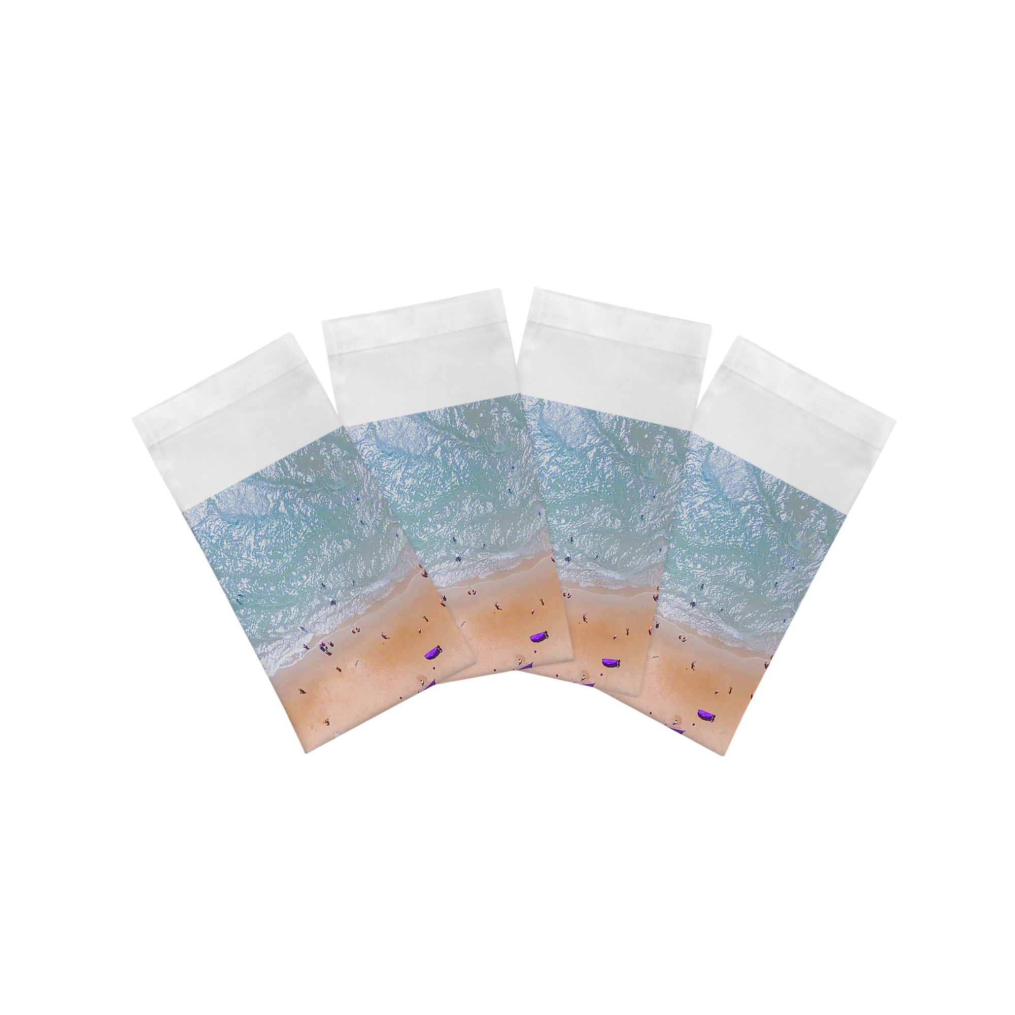 Beach Aerial Scene 22" Cotton Sateen Dinner Napkins- nicolettemayer.com
