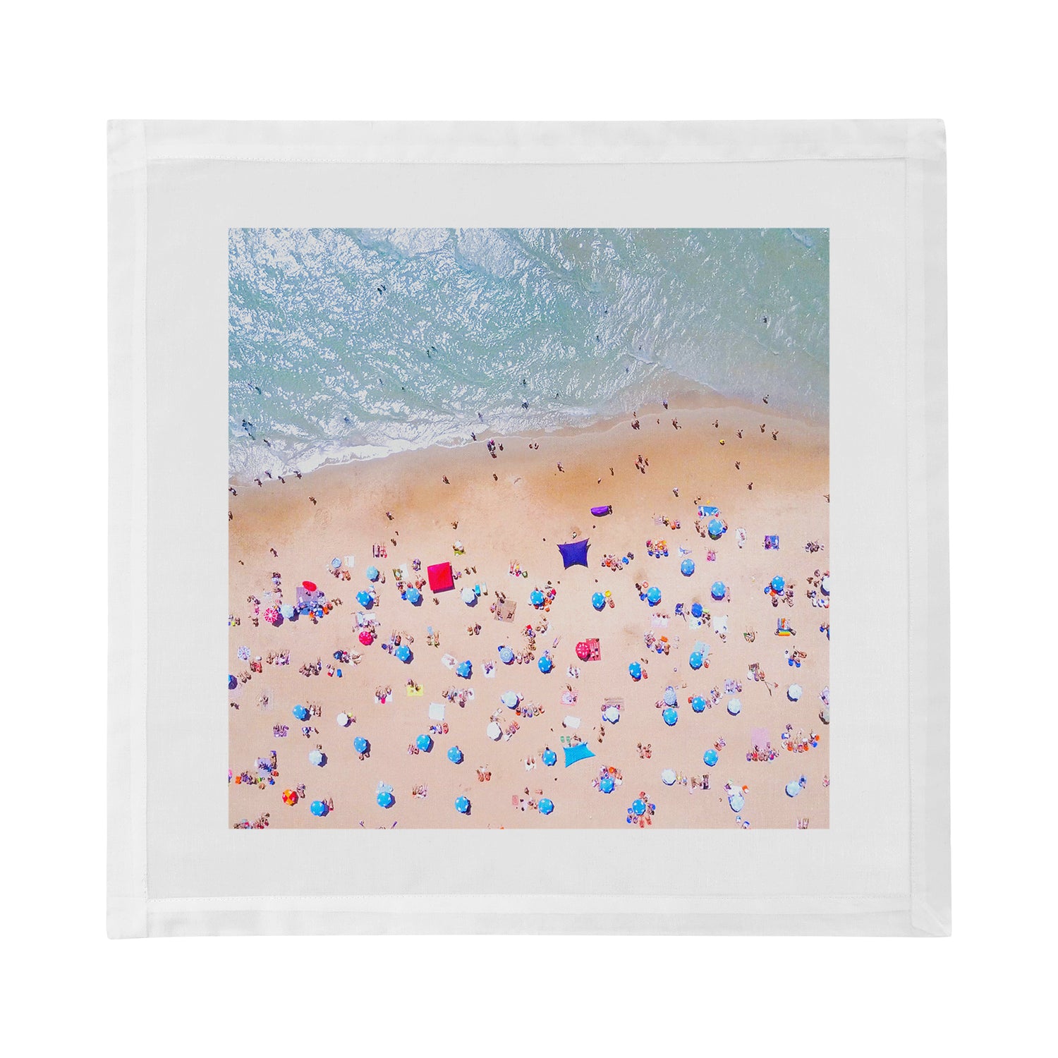 Beach Aerial Scene 22" Cotton Sateen Dinner Napkins- nicolettemayer.com
