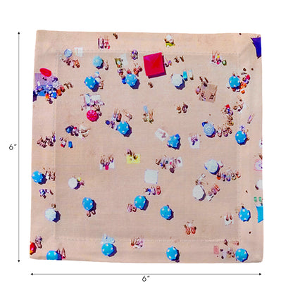 Beach Aerial 6" Cocktail Napkins - nicolettemayer.com
