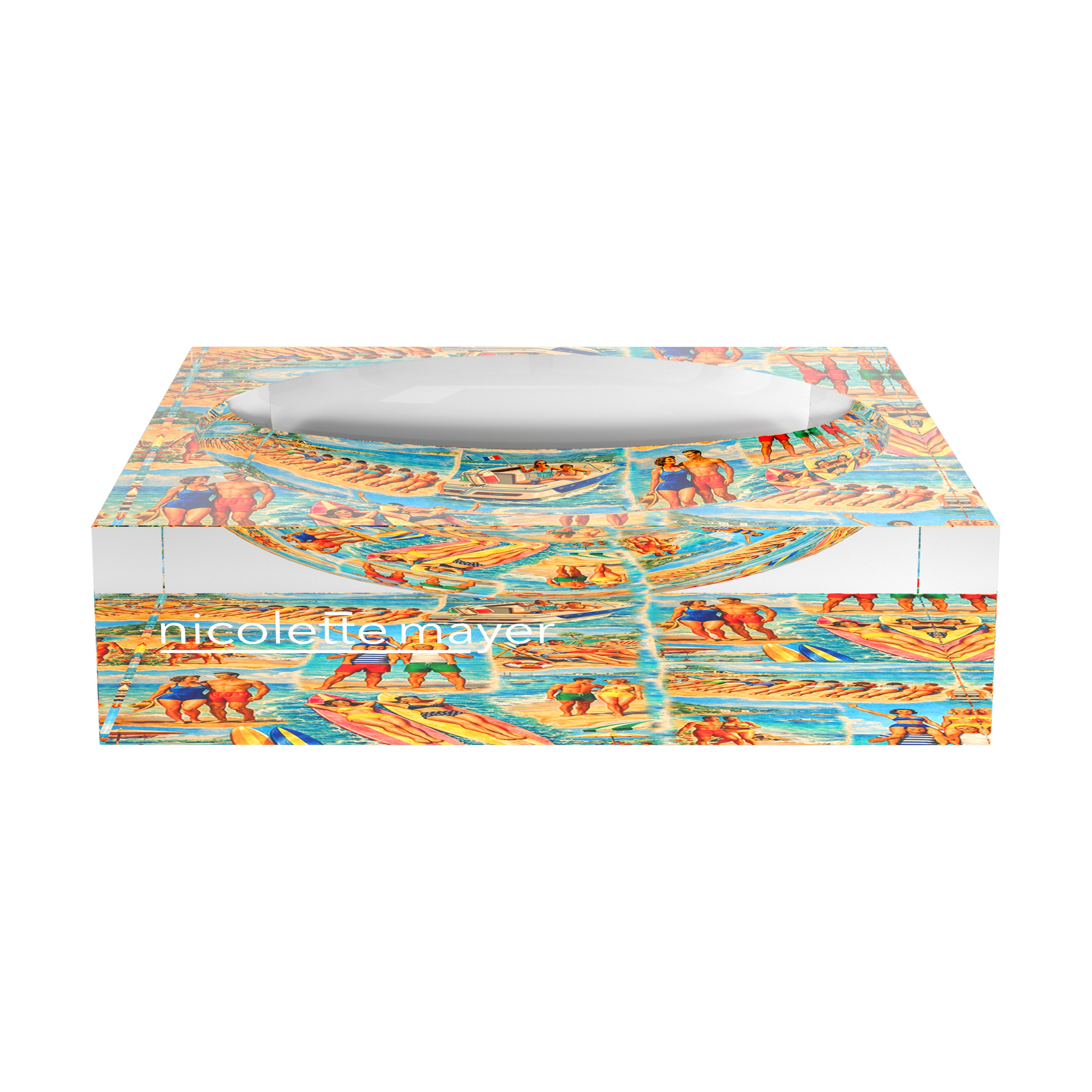 Beach Collage Acrylic Candy Catchall Dish