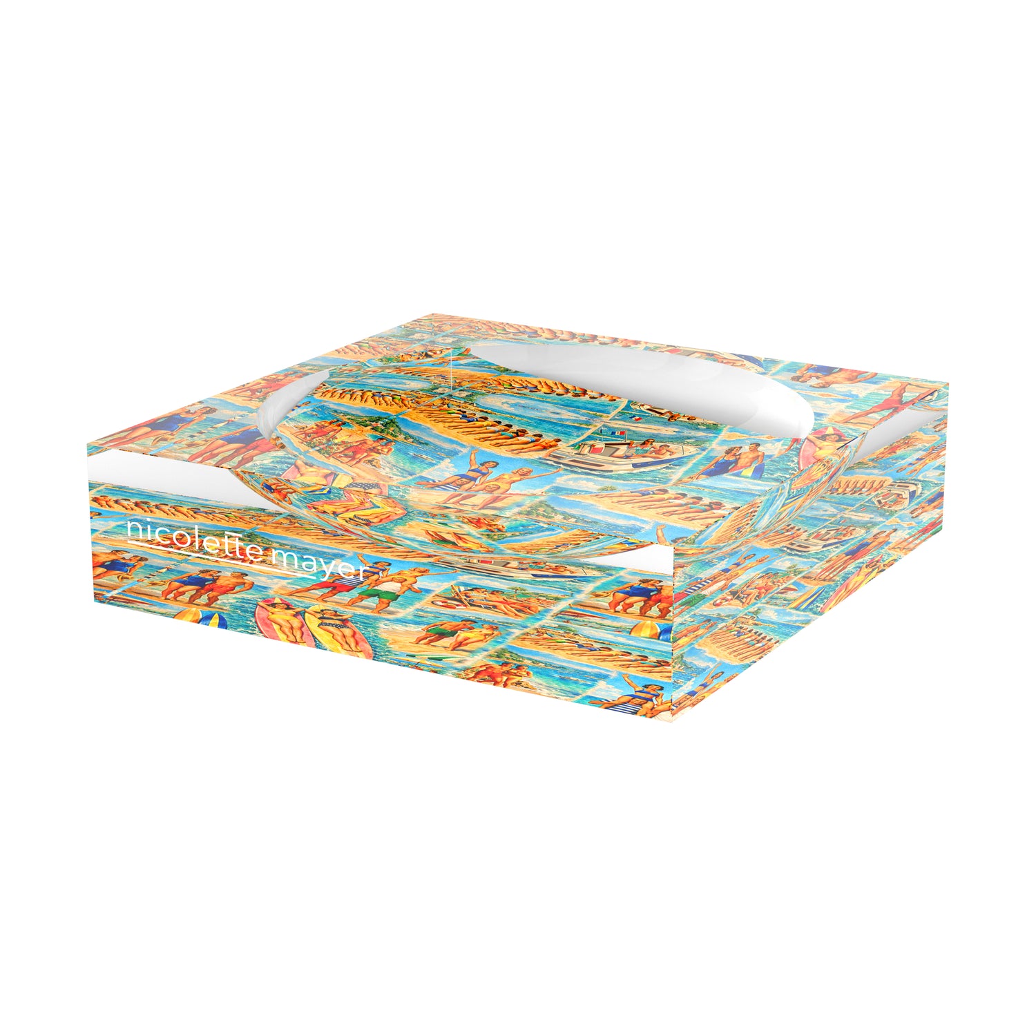 Beach Collage Acrylic Candy Catchall Dish