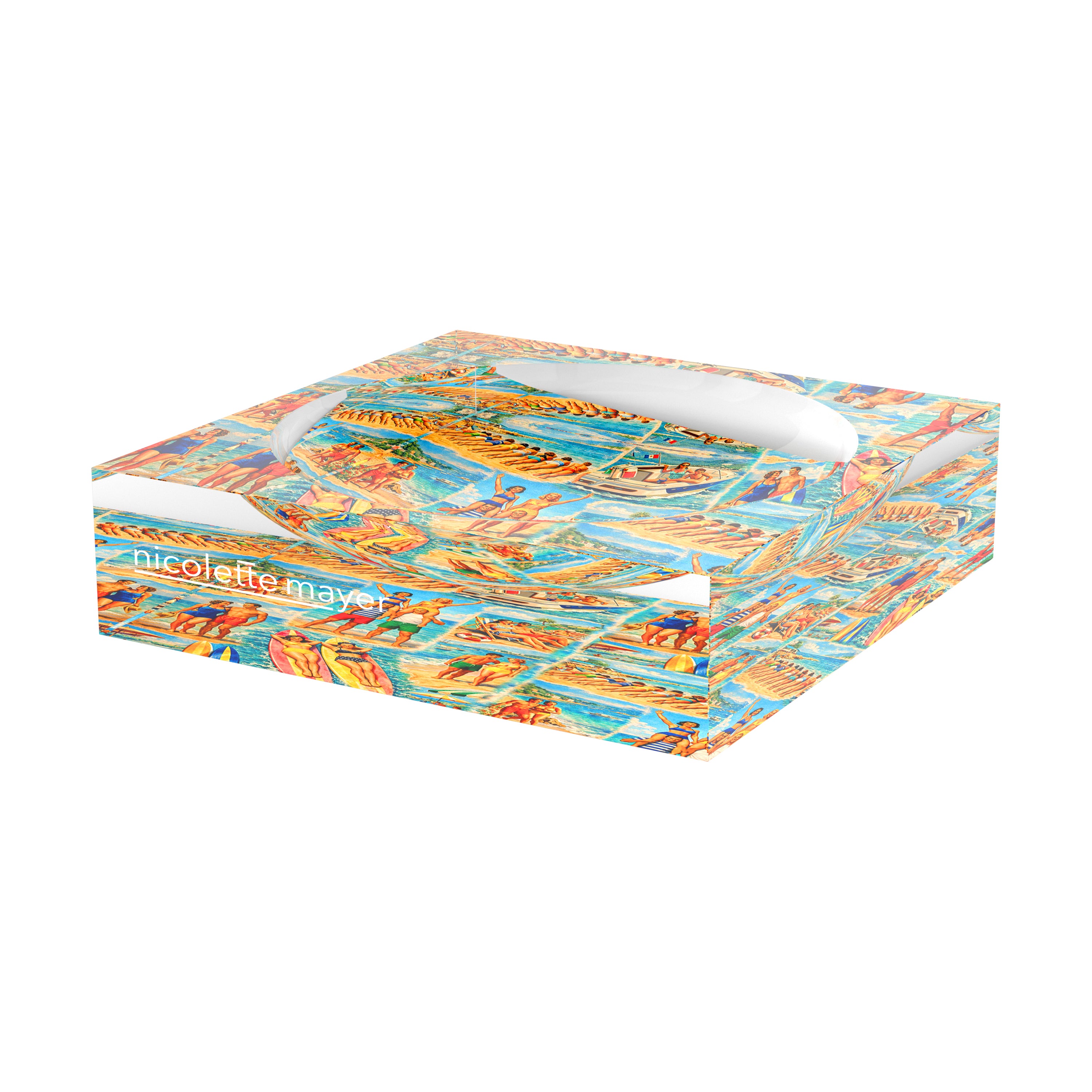 Beach Collage Acrylic Candy Catchall Dish