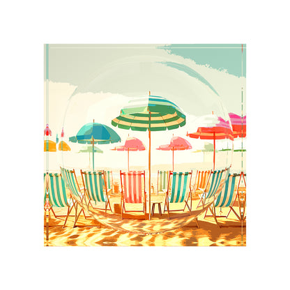 Beach Umbrella Pastels Acrylic Candy Catchall Dish