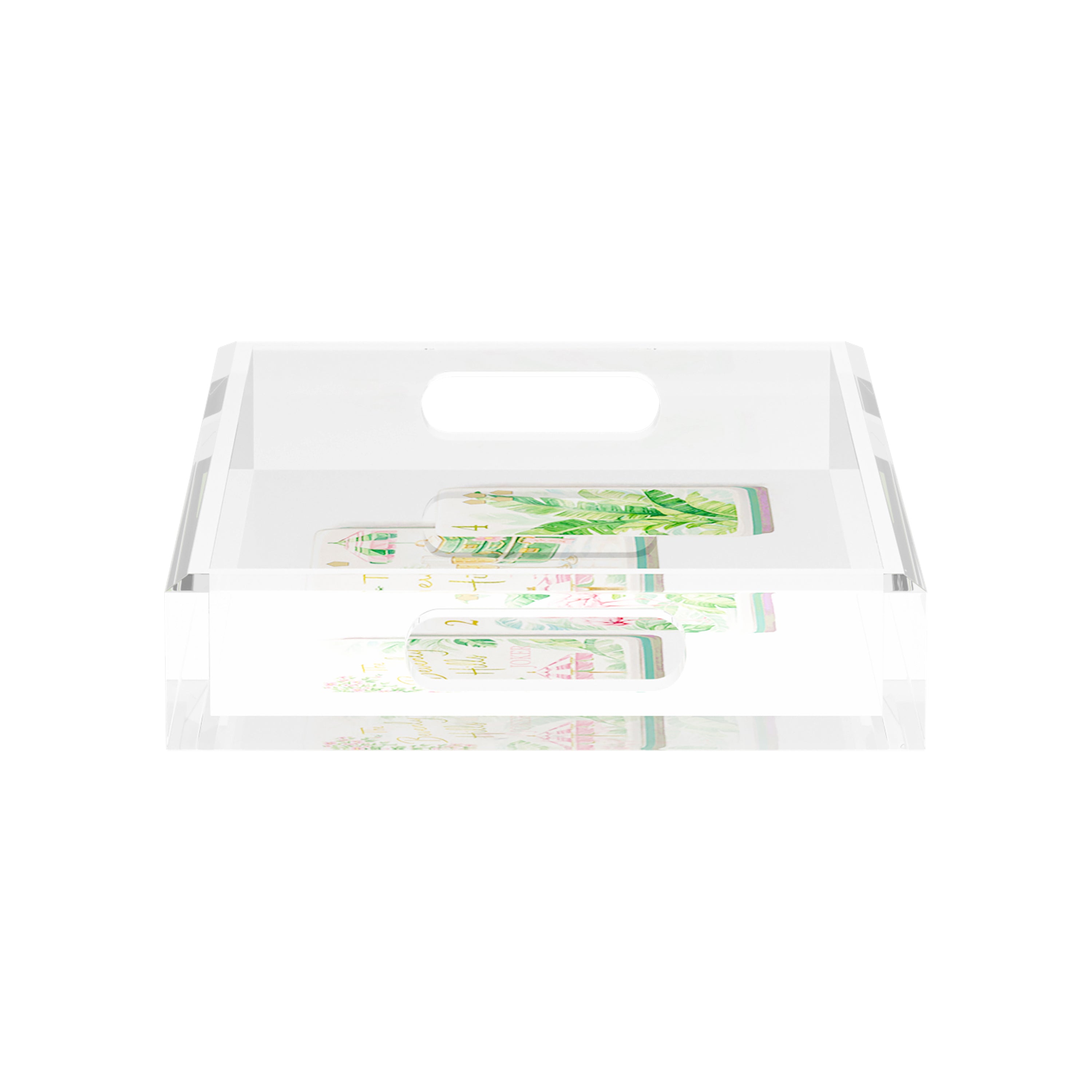 Mahjong Beverly Hills Mahj 12.5x7.75 Acrylic Tray - nicolettemayer.com 