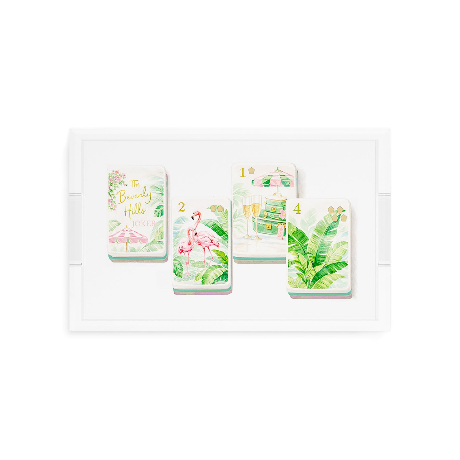 Mahjong Beverly Hills Mahj 12.5x7.75 Acrylic Tray - nicolettemayer.com 