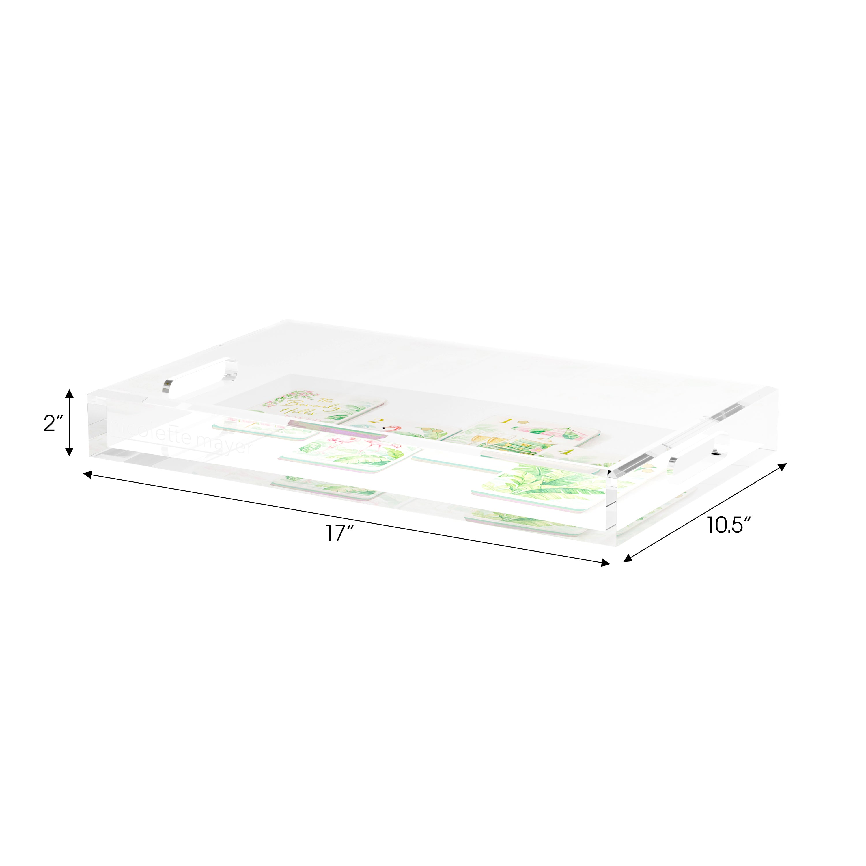 Mahjong Beverly Hills Mahj 17X10.5 Acrylic Tray - nicolettemayer.com 