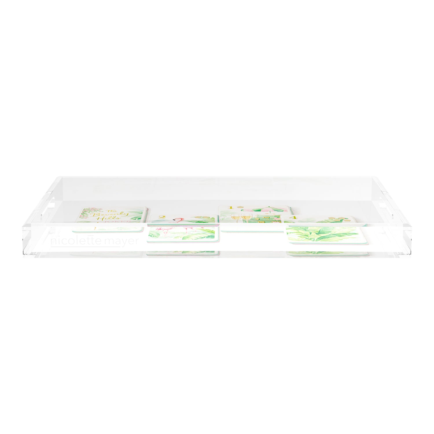 Mahjong Beverly Hills Mahj 22.5x14.5 Acrylic Tray - nicolettemayer.com 