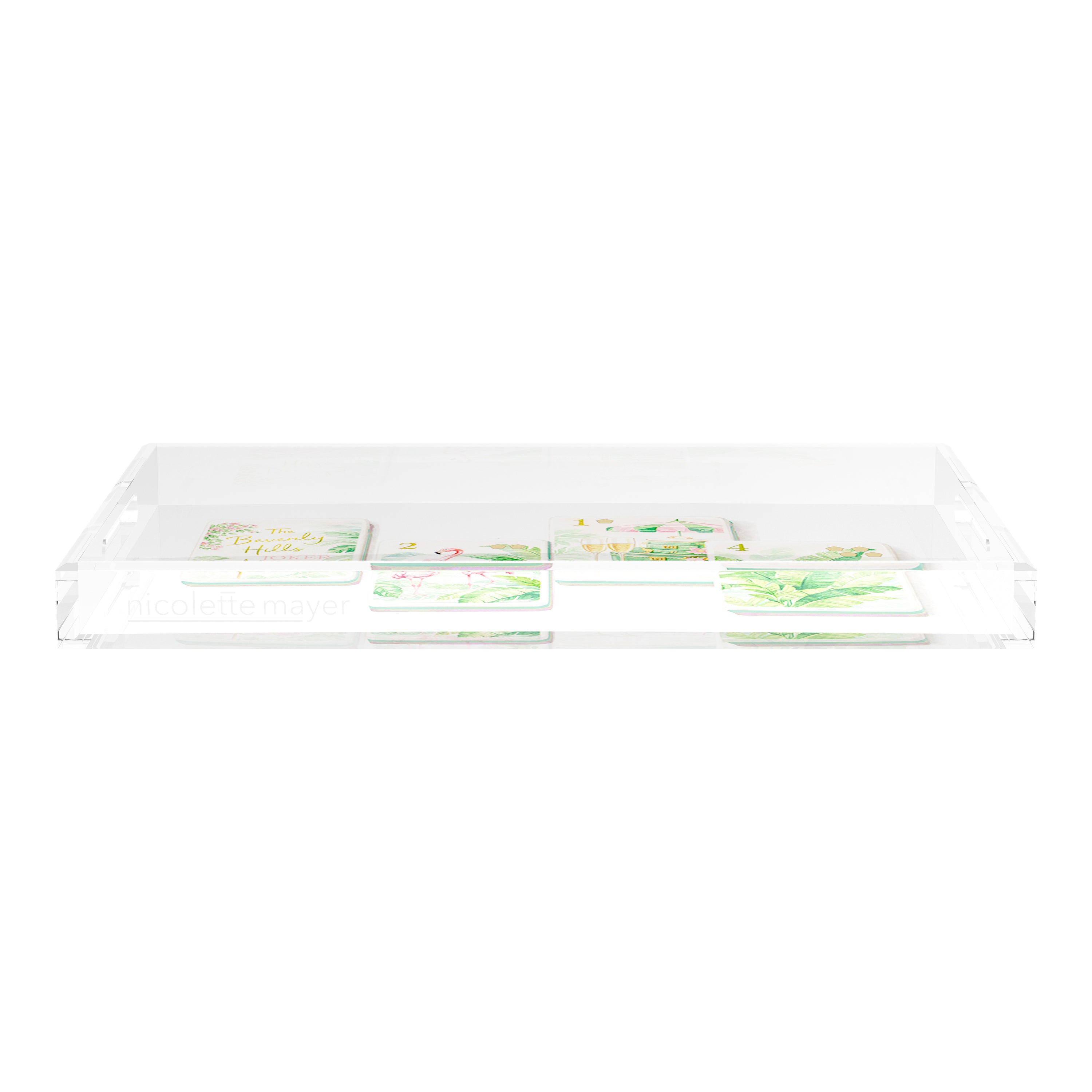 Mahjong Beverly Hills Mahj 22.5x14.5 Acrylic Tray - nicolettemayer.com 