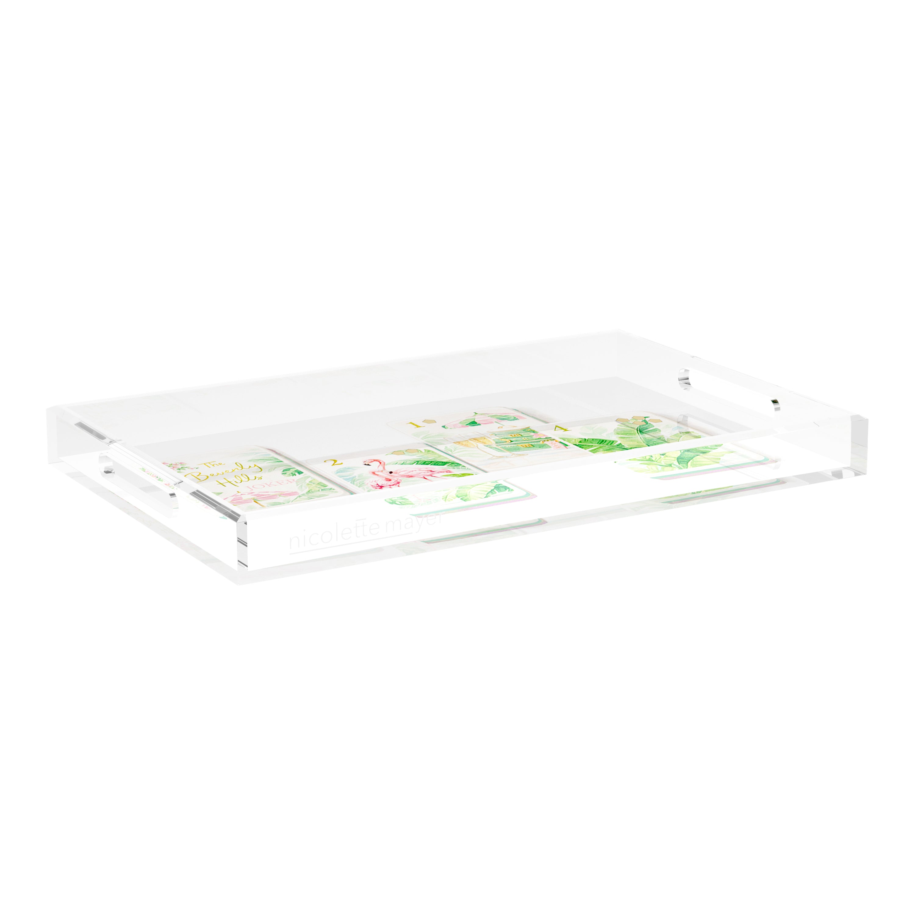 Mahjong Beverly Hills Mahj 22.5x14.5 Acrylic Tray - nicolettemayer.com 