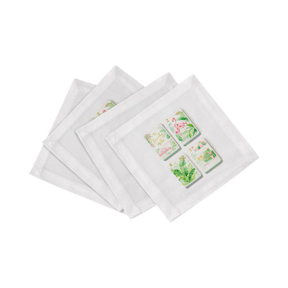 Beverly Theme Mahj Cotton Sateen Cocktail Napkins - nicolettemayer.com