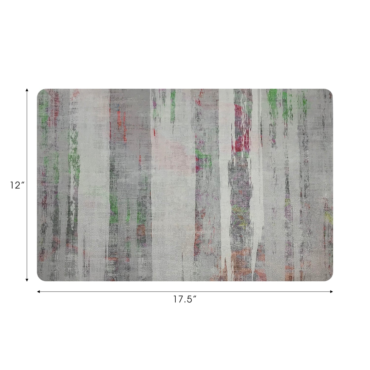 Birch Vegan Leather Rectangle Pebble Placemat