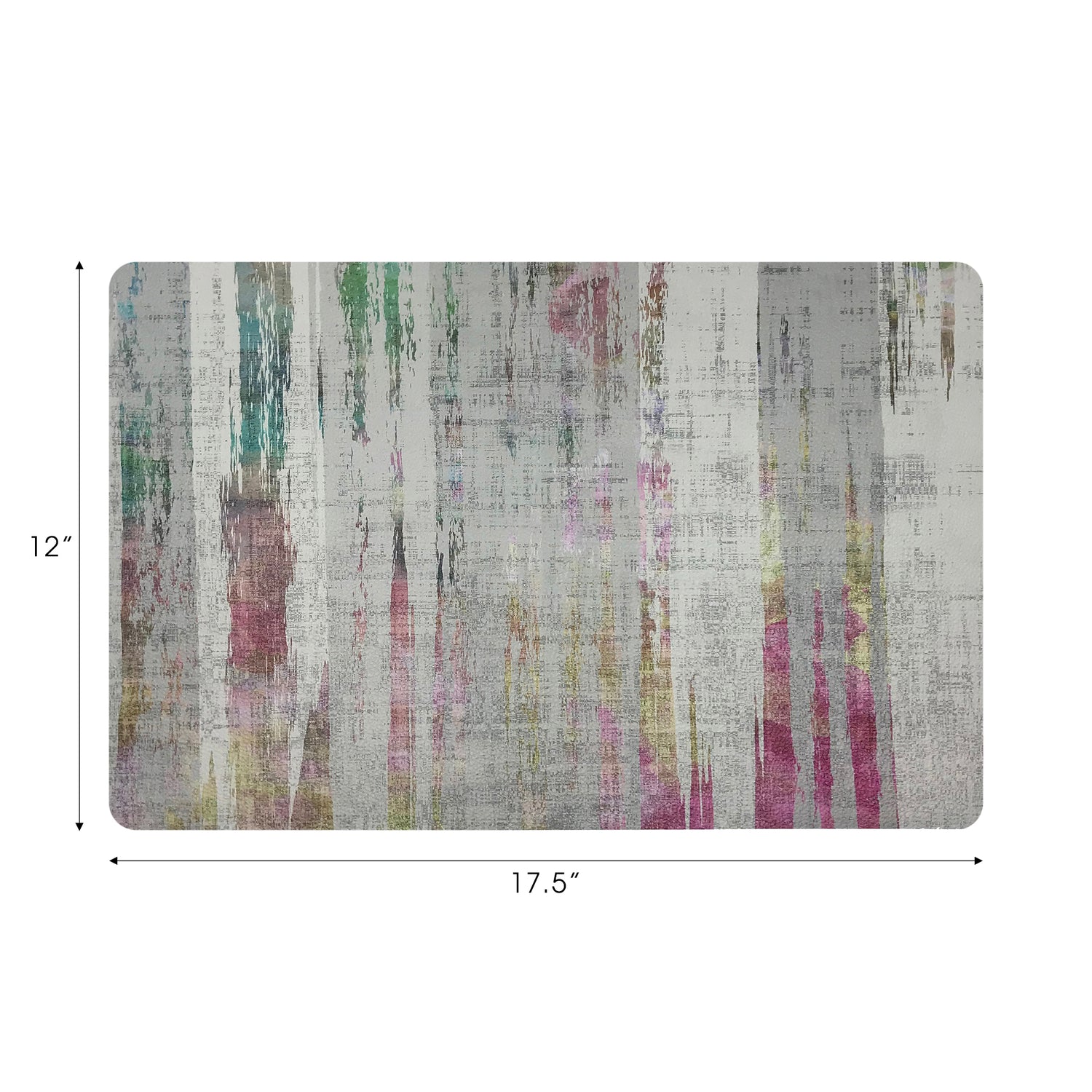 Birch Vegan Leather Rectangle Pebble Placemat