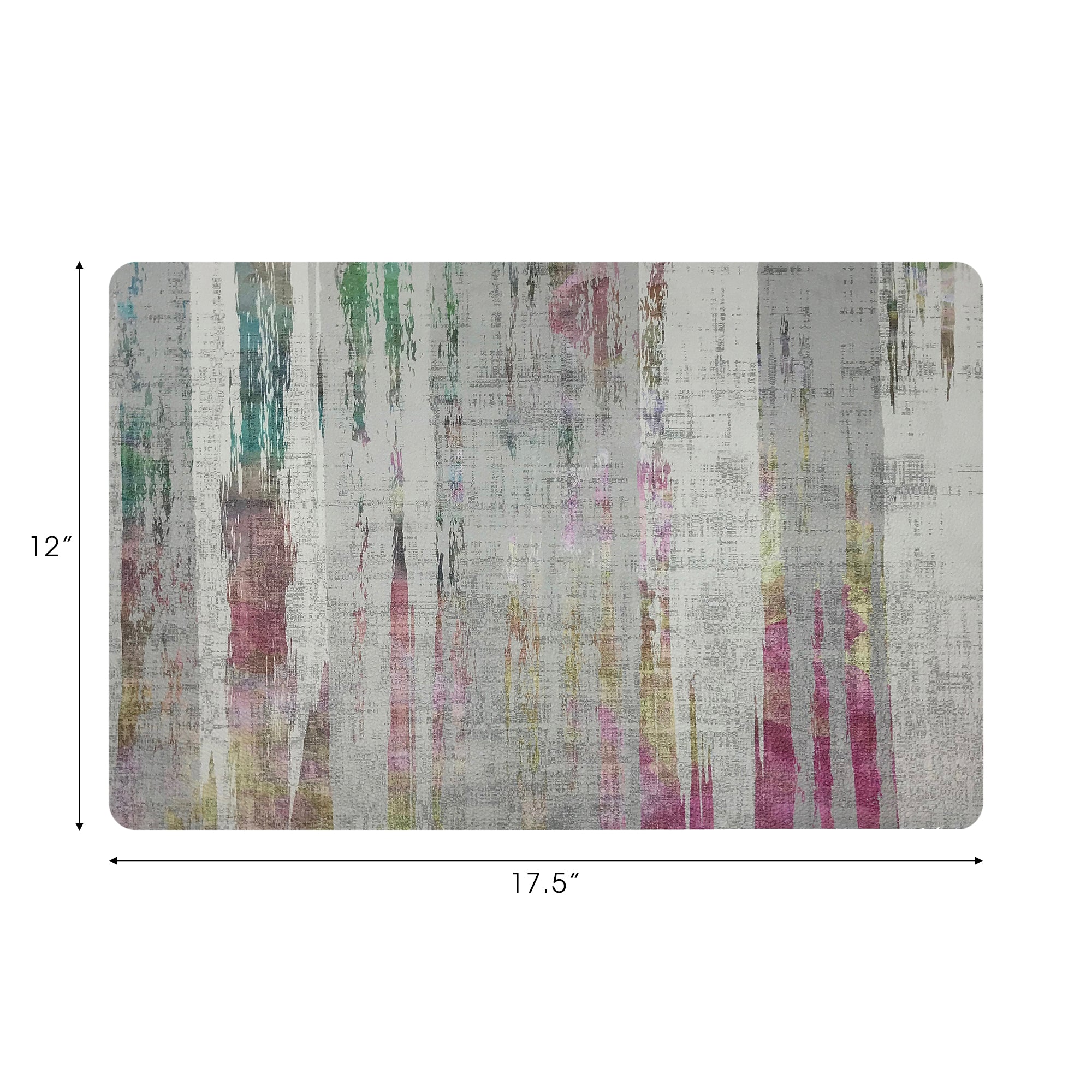 Birch Vegan Leather Rectangle Pebble Placemat
