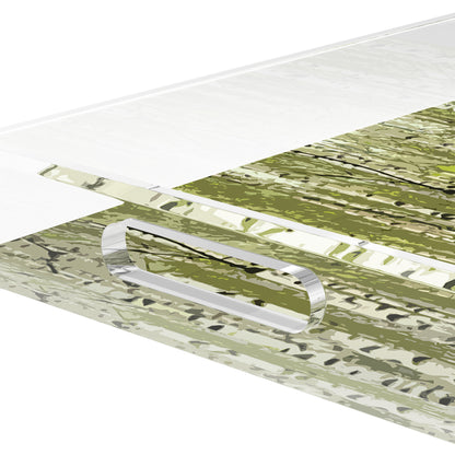 Birch Forest Green Acrylic Decorative Tray, 12.5 x 7.75 in. by Nicolette Mayer 