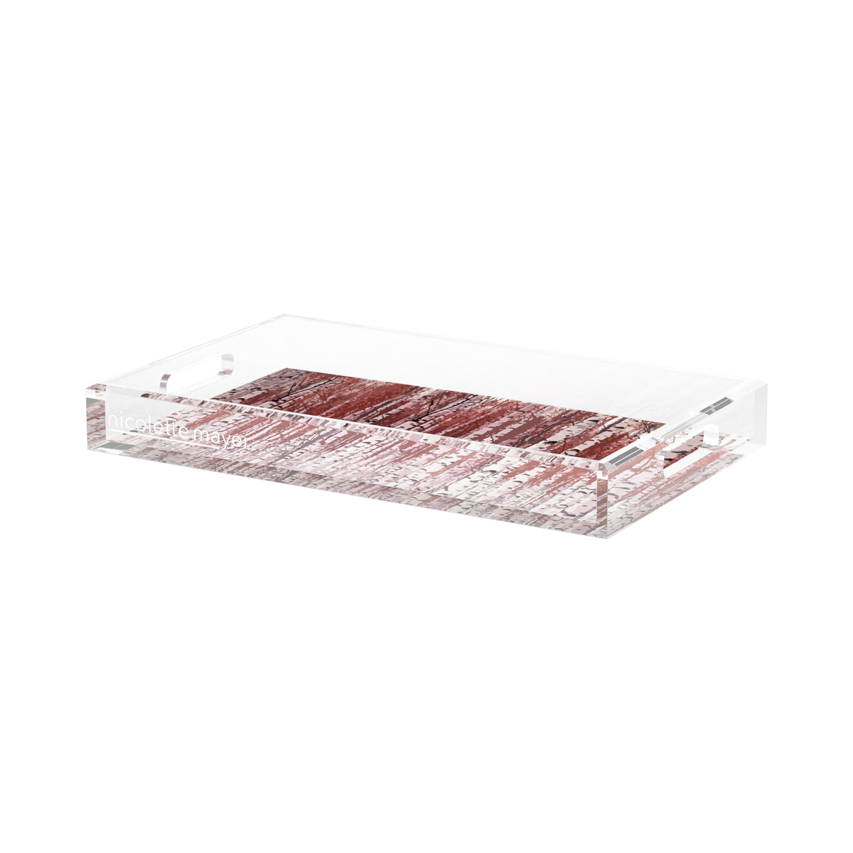 Birch Garnet Acrylic Decorative Tray, 17 x 10.5 in. by Nicolette Mayer 