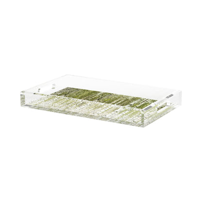 Birch Forest Green Acrylic Decorative Tray, 17 x 10.5 in. by Nicolette Mayer 