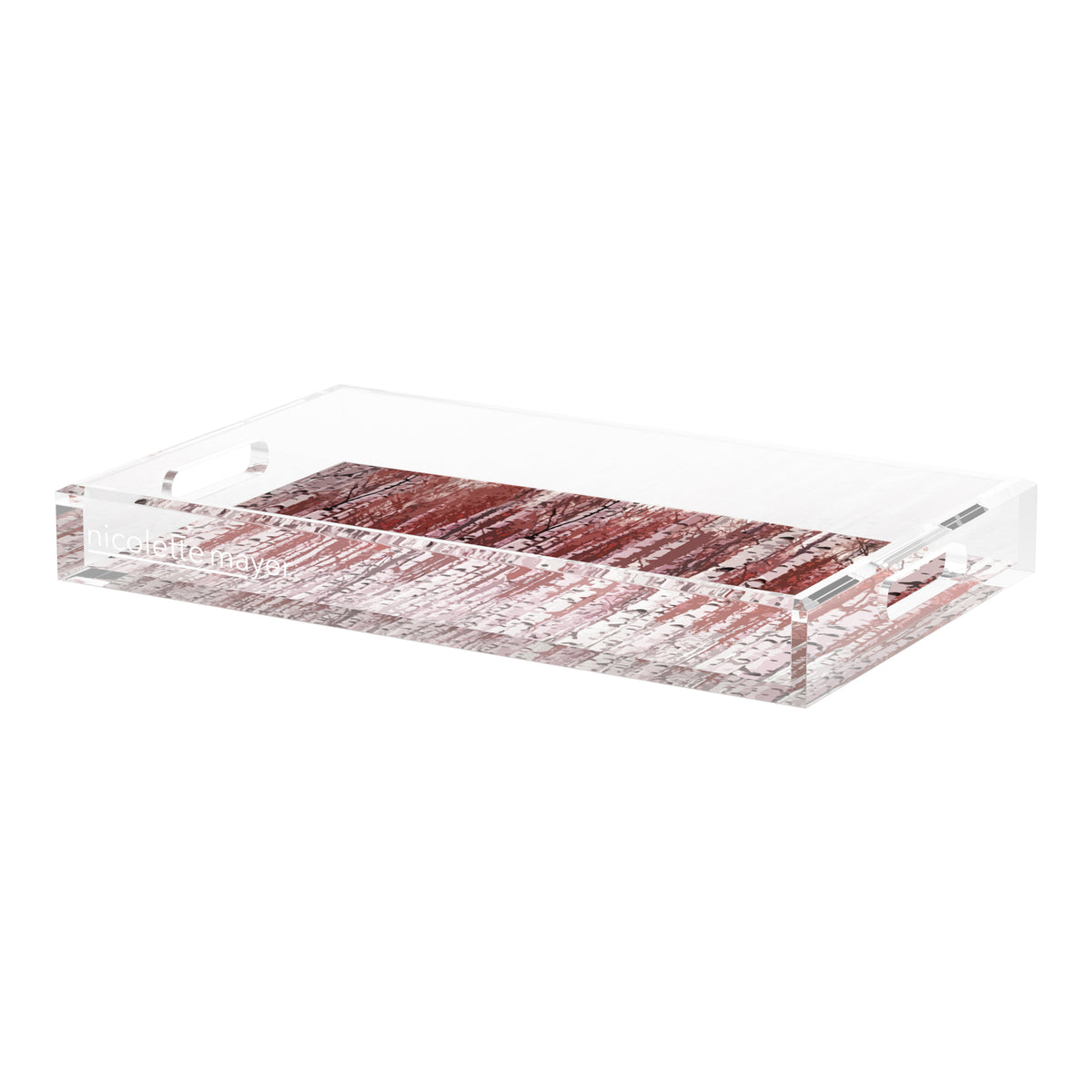 Birch Garnet Acrylic Decorative Tray, 22.5 x 14.5 in. by Nicolette Mayer 