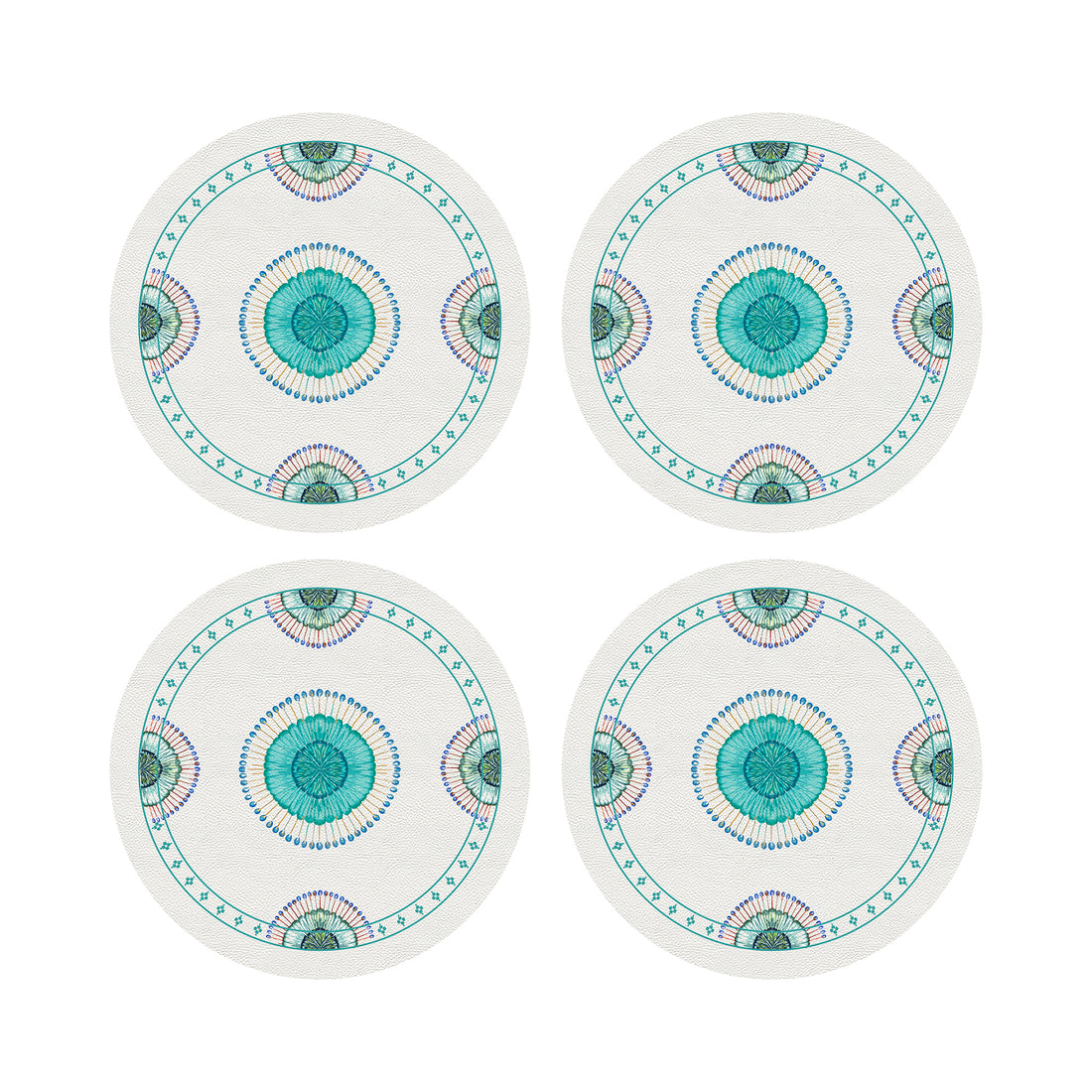 Birds of a Feather Vegan Leather Round Coasters