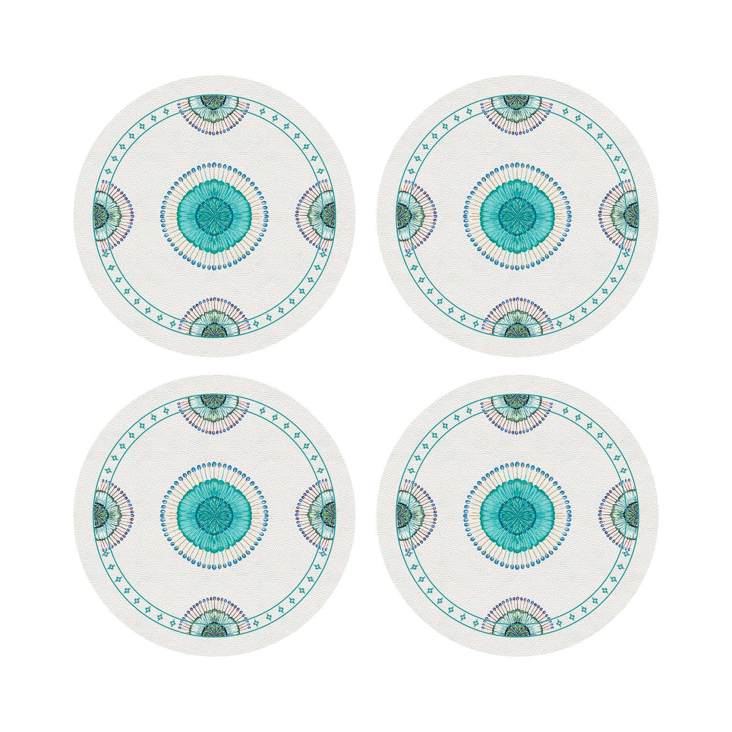Birds of a Feather Vegan Leather Round Coasters
