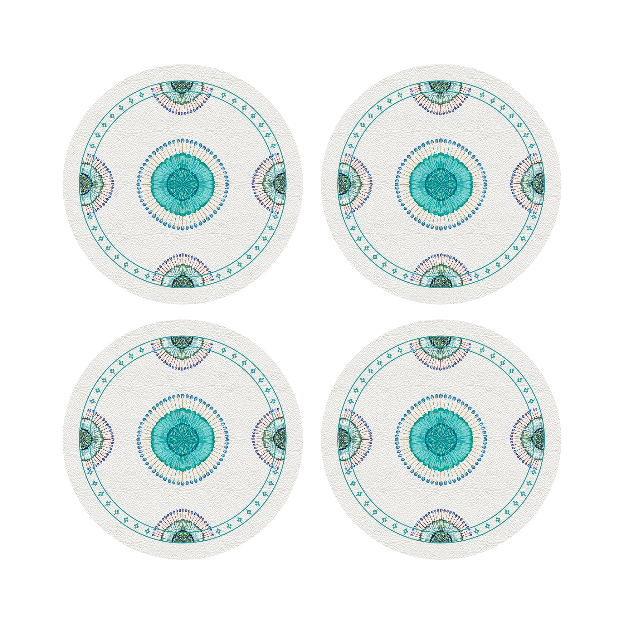 Birds of a Feather Vegan Leather Round Coasters