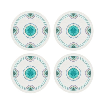 Birds of a Feather Vegan Leather Round Coasters