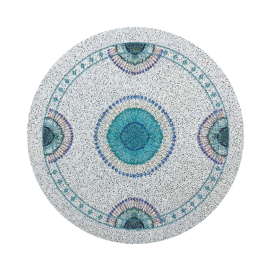Birds Of A Feather Round Beaded Placemat Rough Cut