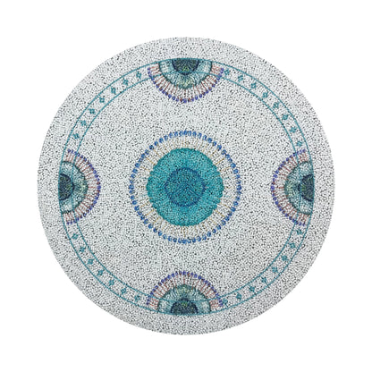 Birds Of A Feather Round Beaded Placemat Rough Cut