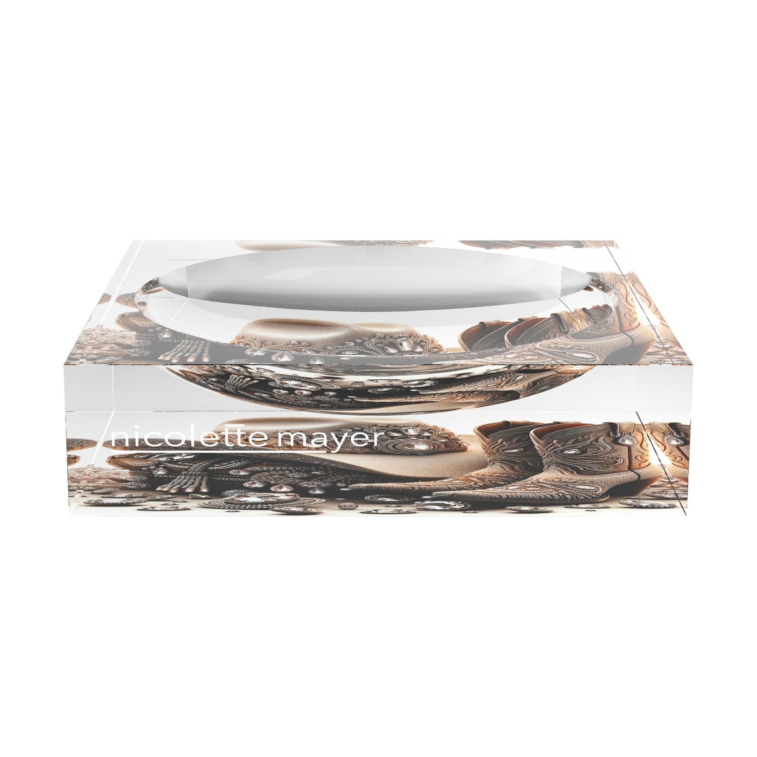 Bling Cowgirl Acrylic Candy Catchall Dish