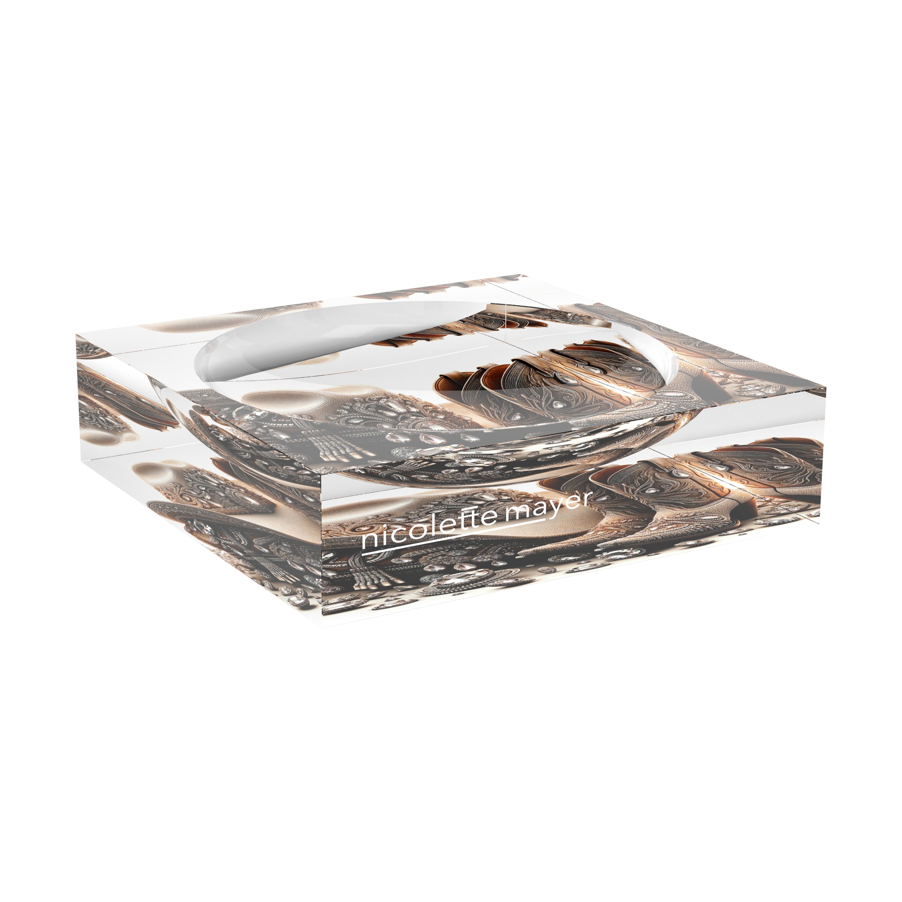 Bling Cowgirl Acrylic Candy Catchall Dish
