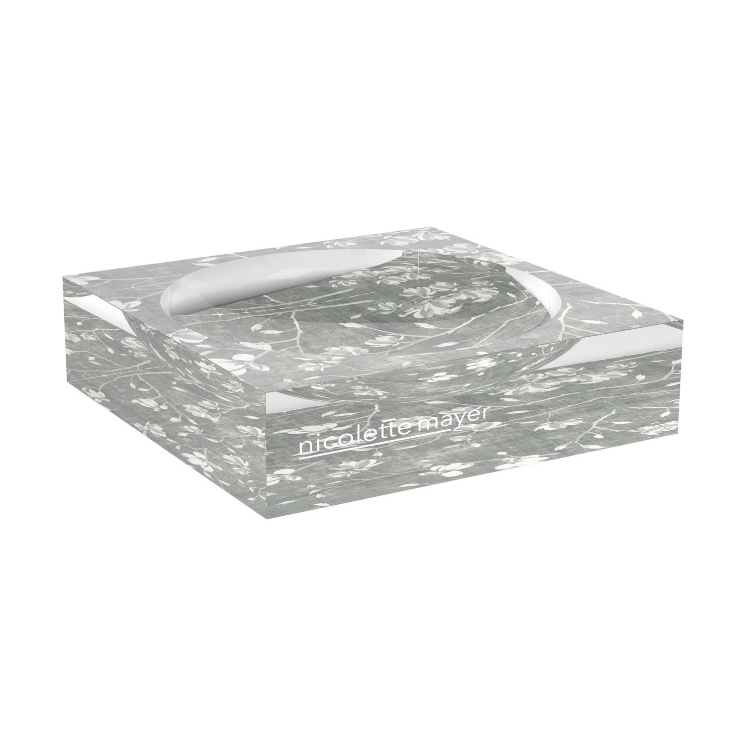 Bloom Silver Acrylic Candy Catchall Dish