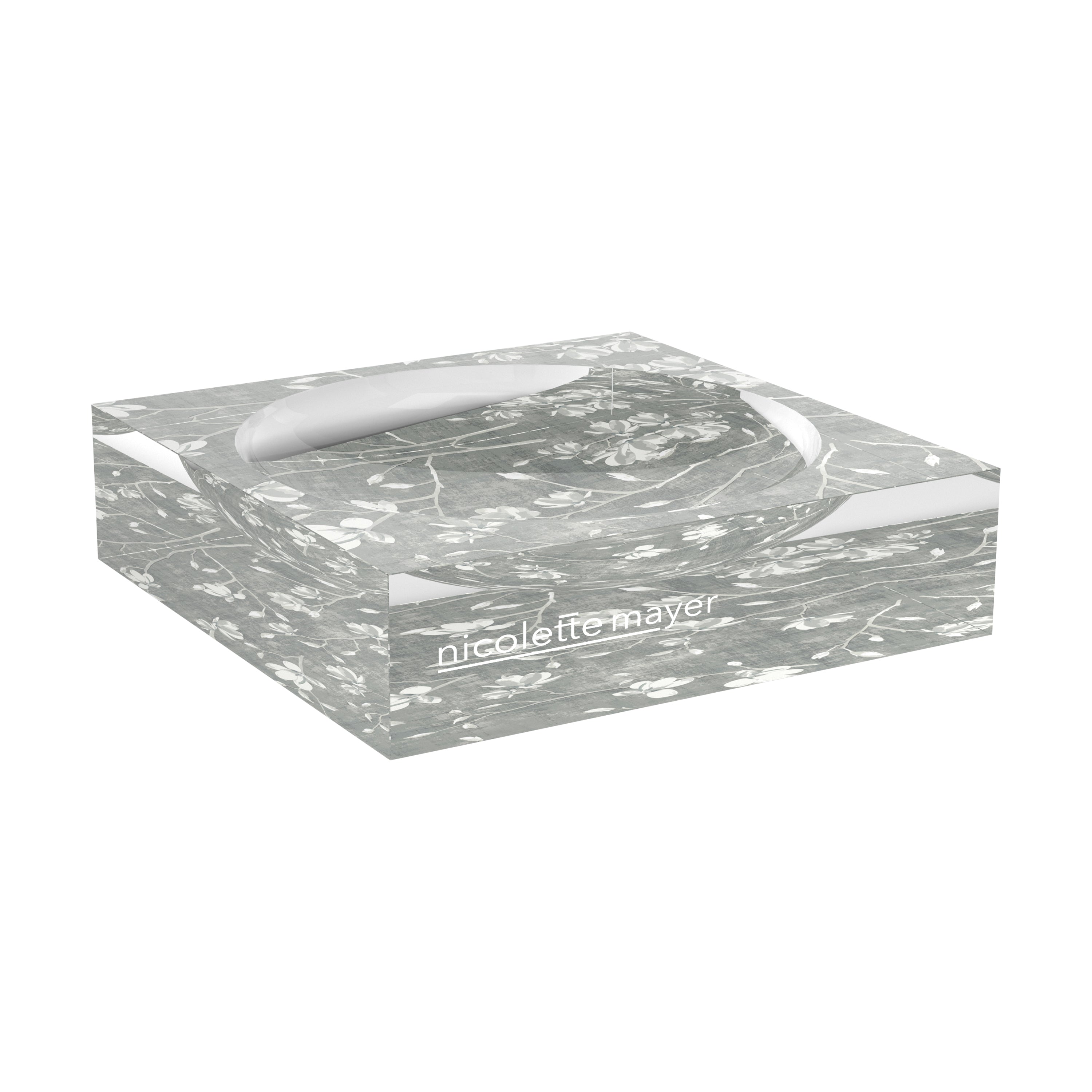Bloom Silver Acrylic Candy Catchall Dish