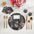 Blossom Fantasia Black Pink 16" Round Pebble Placemats, Set of 4 - nicolettemayer.com
