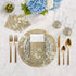 Blossom Fantasia Gold 16" Round Pebble Placemats, Set of 4 - nicolettemayer.com
