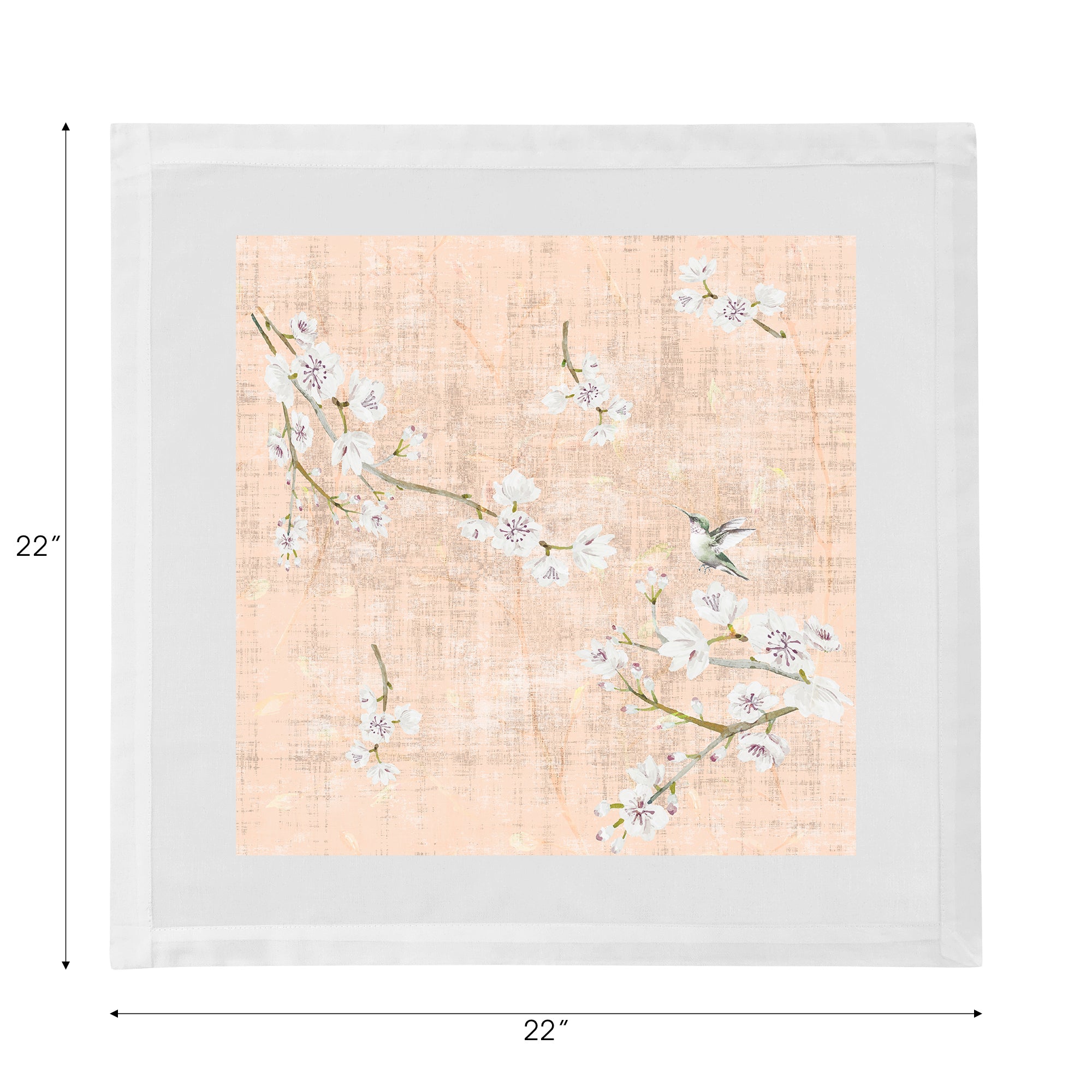 Blossom Fantasia Romance 22 x 22 Hohlsaum-Servietten, 4er-Set