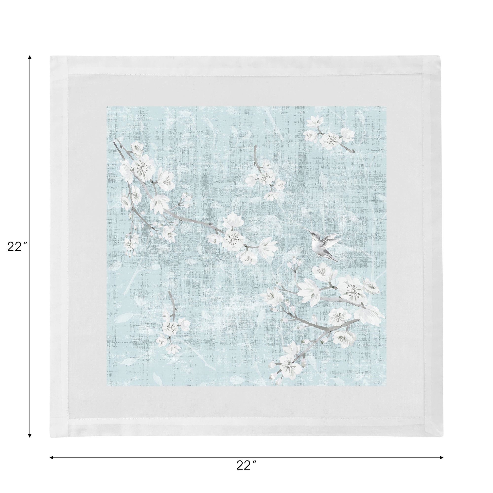 Blossom Fantasia Sky Cotton Sateen Dinner Napkins - nicolettemayer.com