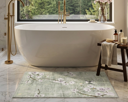 Blossom Fantasia Sky Cloud Rectangle Washable Rug - nicolettemayer.com