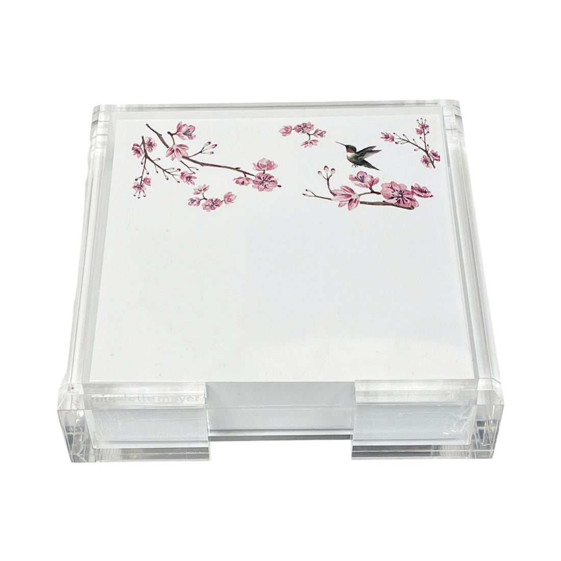 Blossom Fantasia White Note Cards With Acrylic Holder