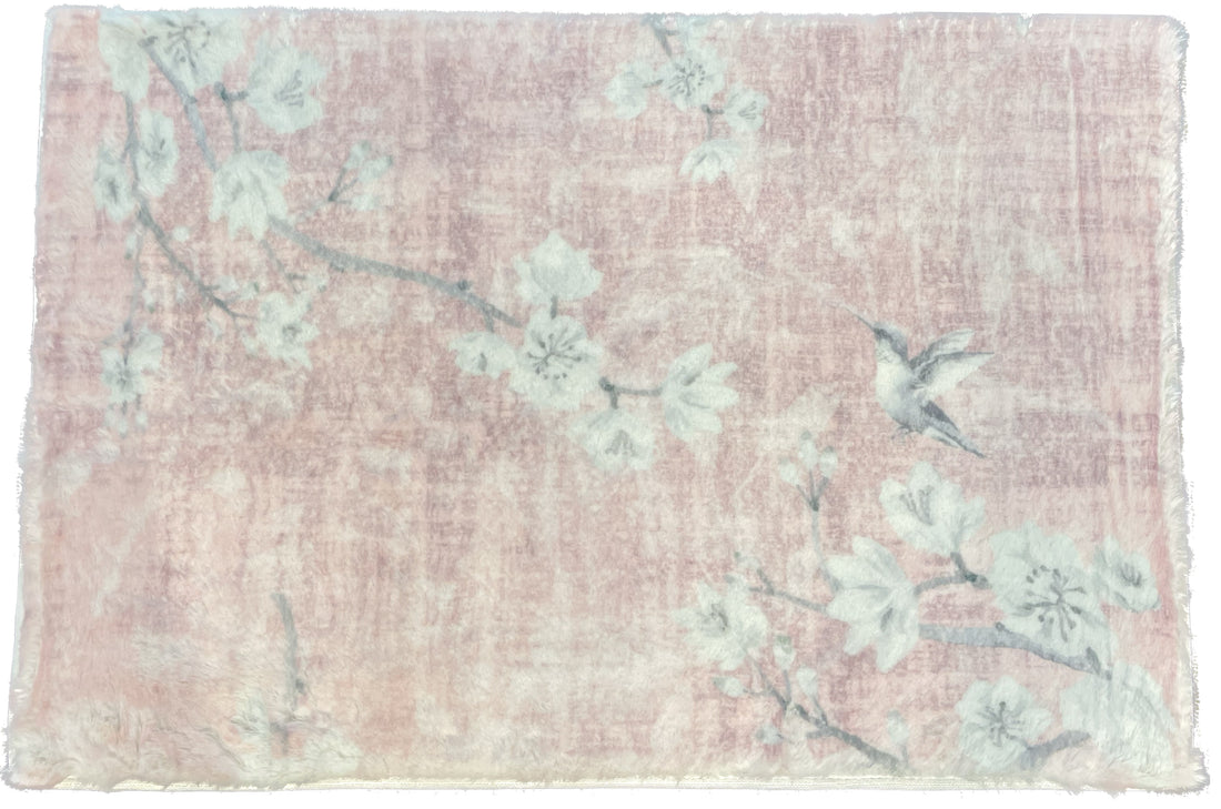 Blossom Fantasia Soft Pink Rectangle Cloud Washables Rug