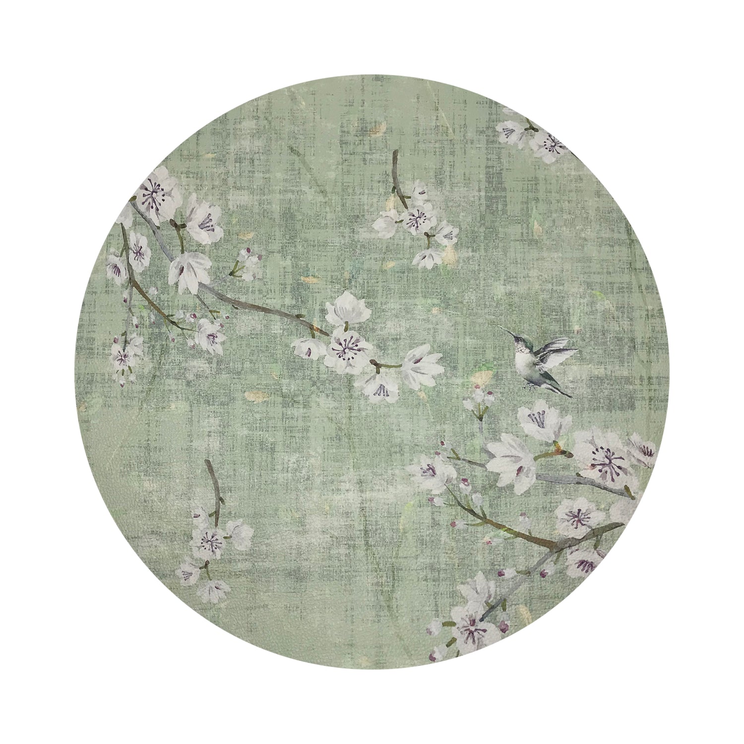 Blossom Fantasia Celadon 16&quot; Round Pebble Placemats, Set of 4 - nicolettemayer.com
